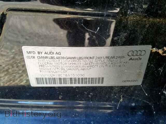 2008 AUDI A4 - VIN: WAUDF78E78A151090 - Фото 10