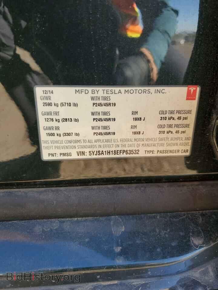 2014 TESLA MODEL S - VIN: 5YJSA1H18EFP63532 - Фото 13