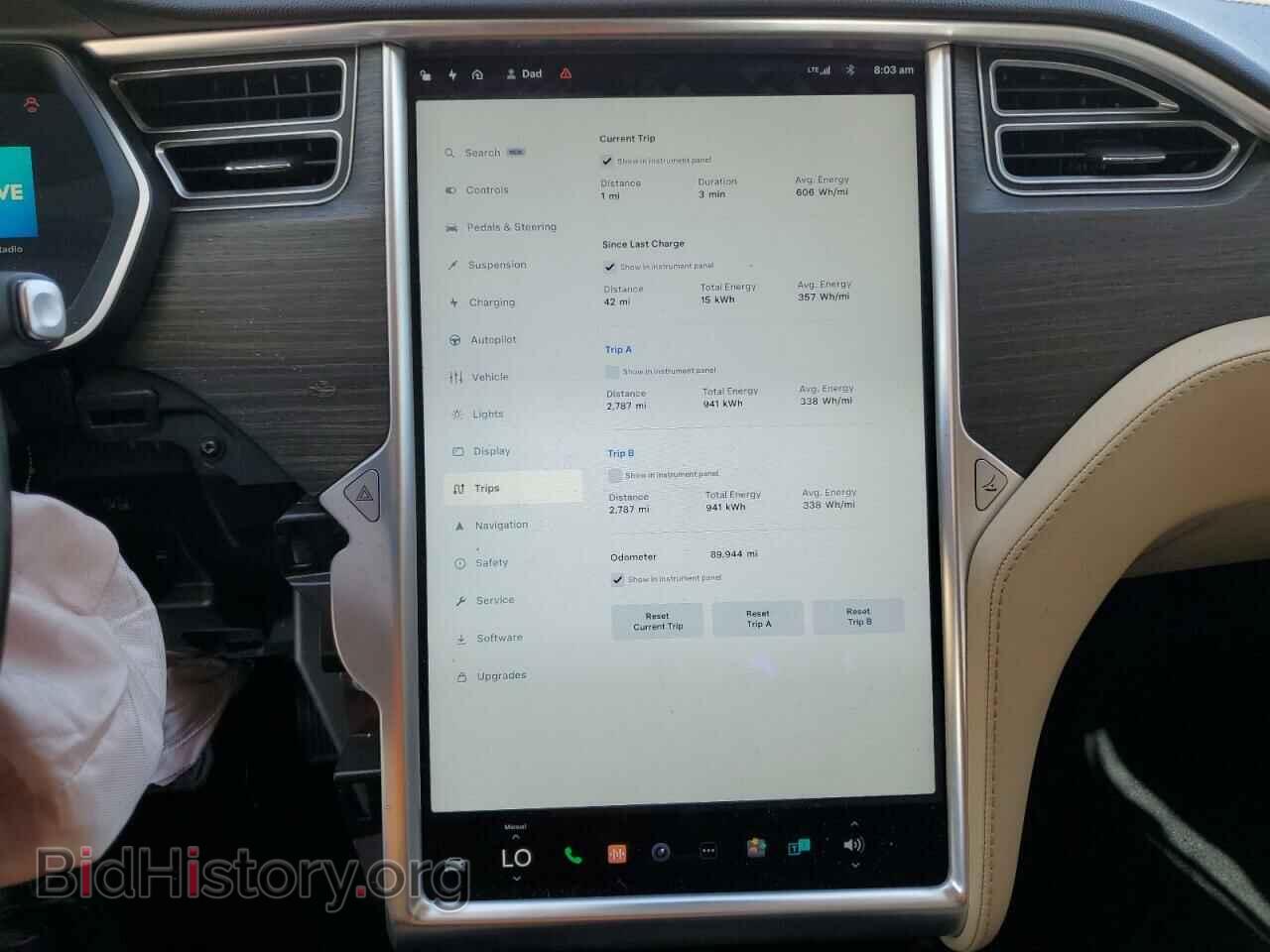 2014 TESLA MODEL S - VIN: 5YJSA1H18EFP63532 - Фото 9