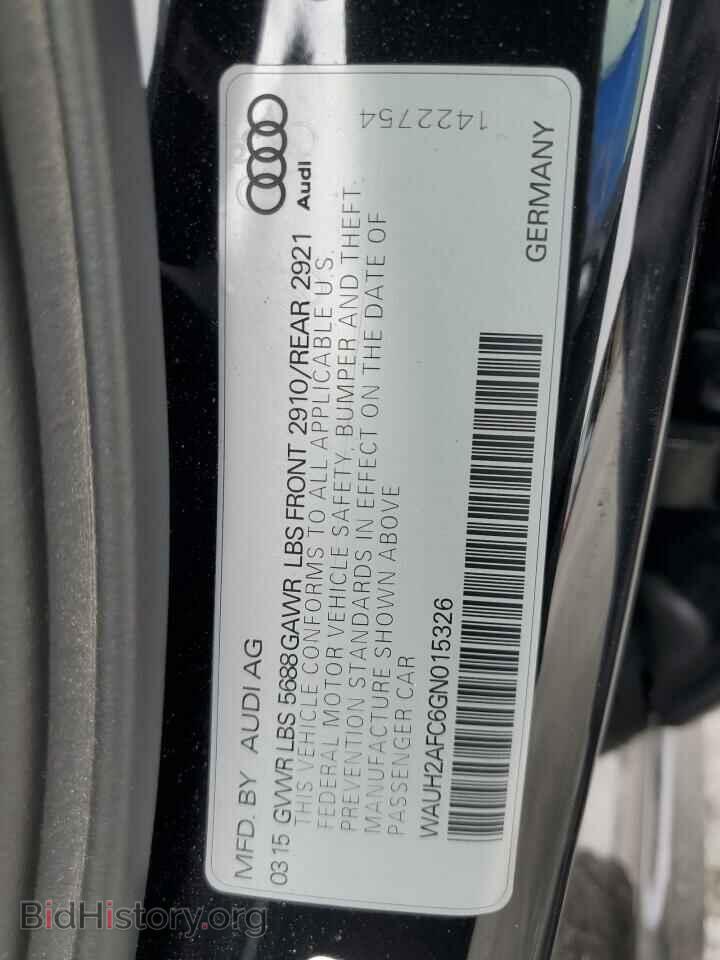 2016 AUDI S6/RS6 - VIN: WAUH2AFC6GN015326 - Фото 12