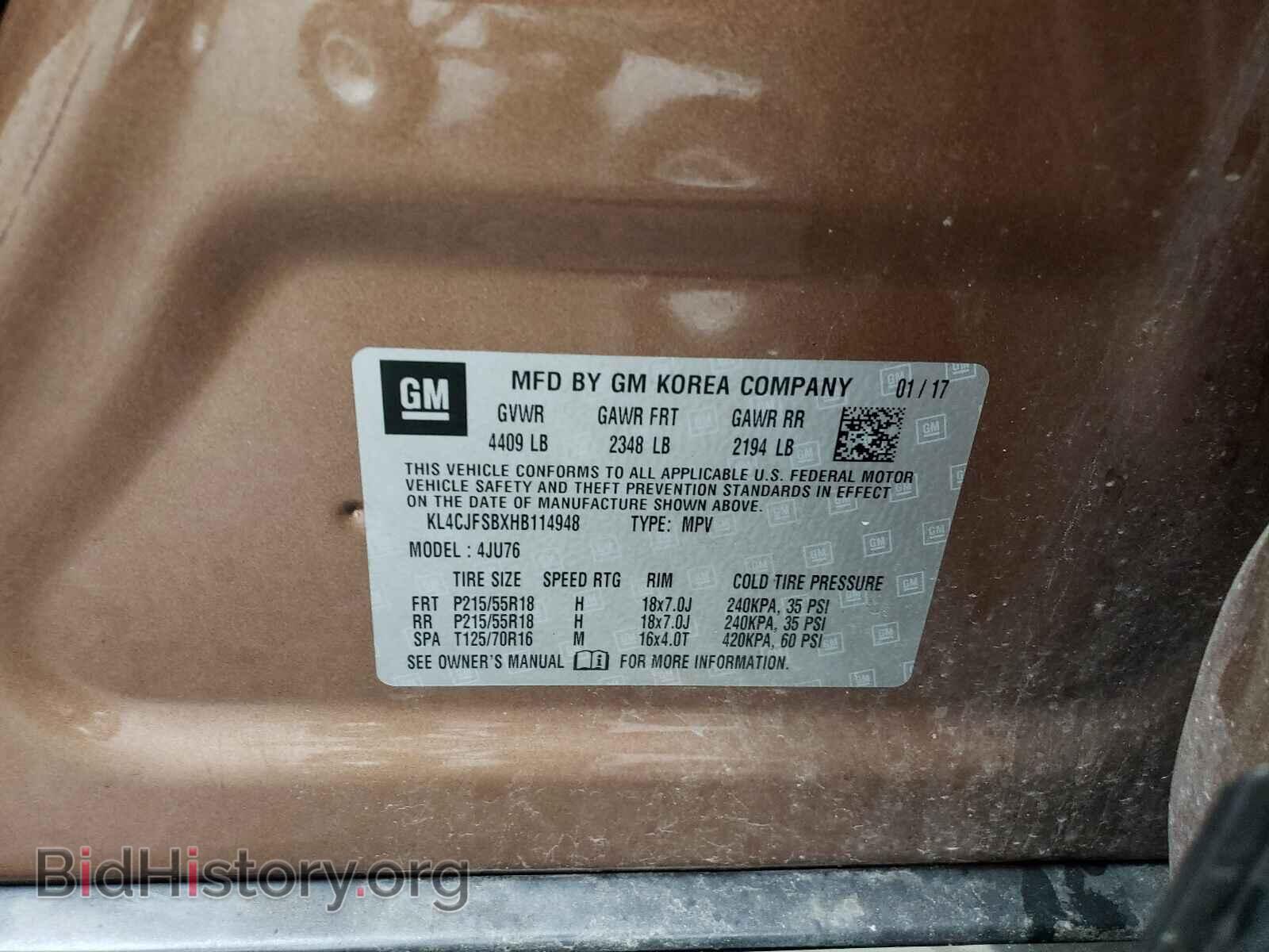 2017 BUICK ENCORE - VIN: KL4CJFSBXHB114948 - Photo 10