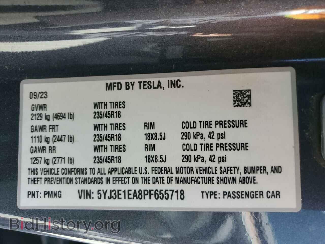 2023 TESLA MODEL 3 - VIN: 5YJ3E1EA8PF655718 - Фото 13