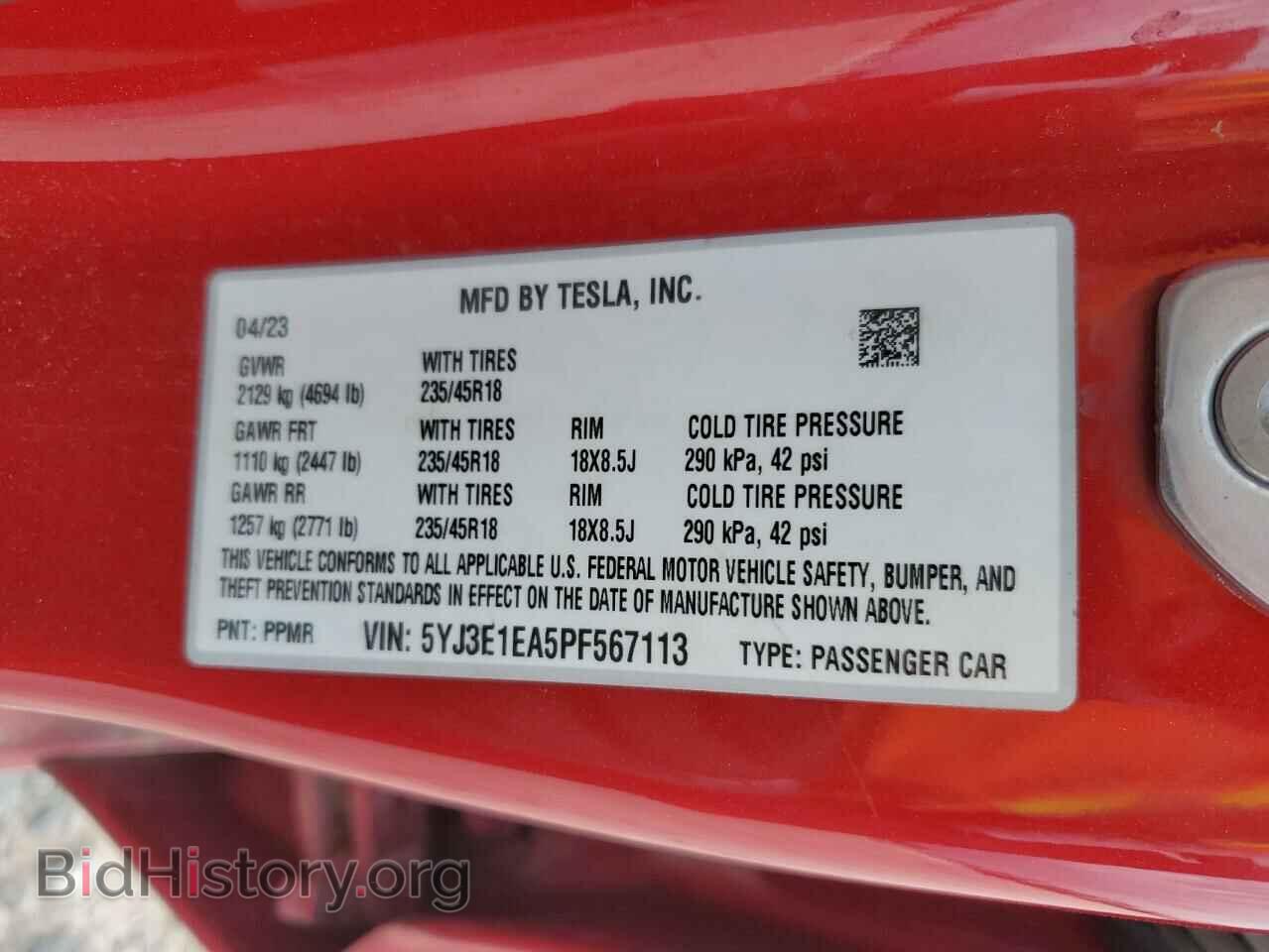 2023 TESLA MODEL 3 - VIN: 5YJ3E1EA5PF567113 - Photo 13