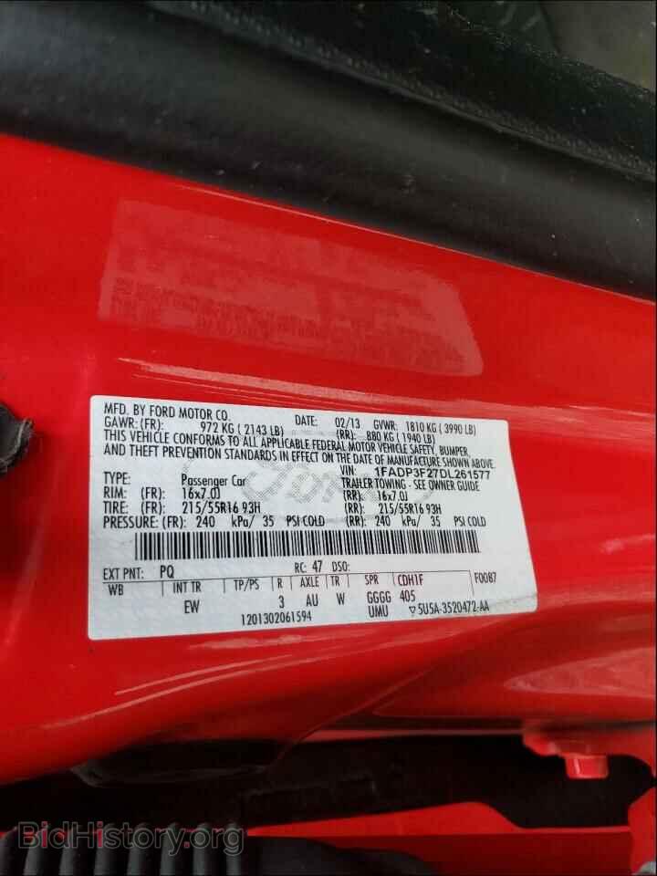 2013 FORD FOCUS - VIN: 1FADP3F27DL261577 - Фото 10