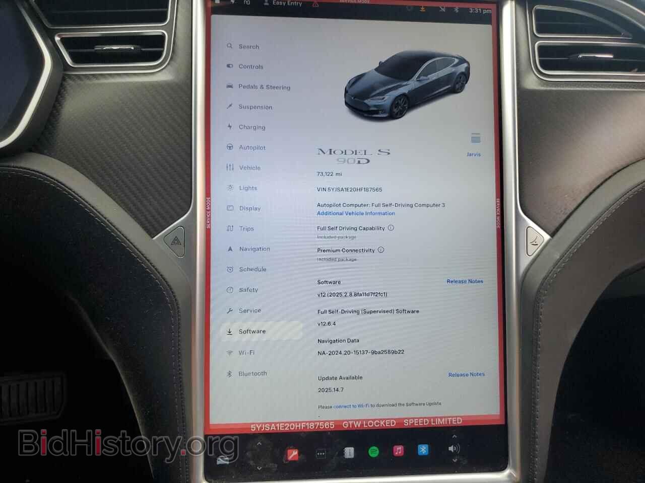 2017 TESLA MODEL S - VIN: 5YJSA1E20HF187565 - Фото 9
