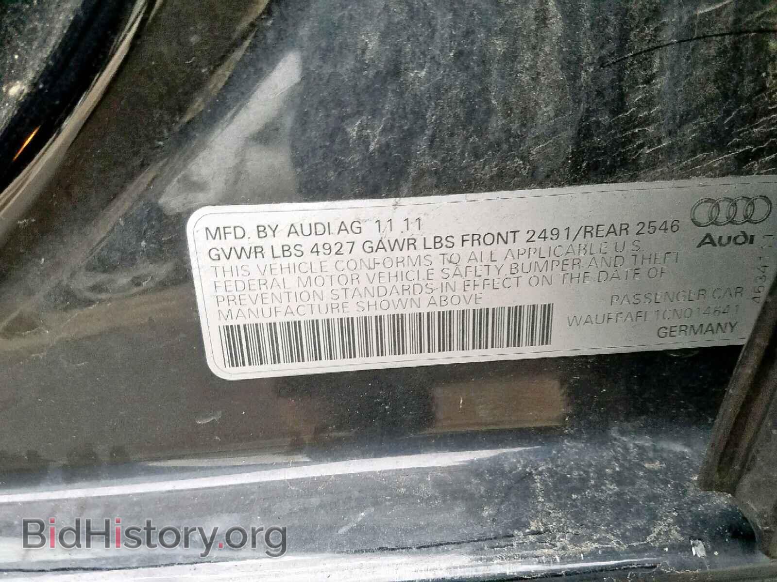 2012 AUDI A4 - VIN: WAUFFAFL1CN014641 - Photo 10