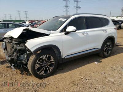 2019 Hyundai SANTA FE Santa FE L, white — VIN 5NMS5CAA7KH112686, Copart