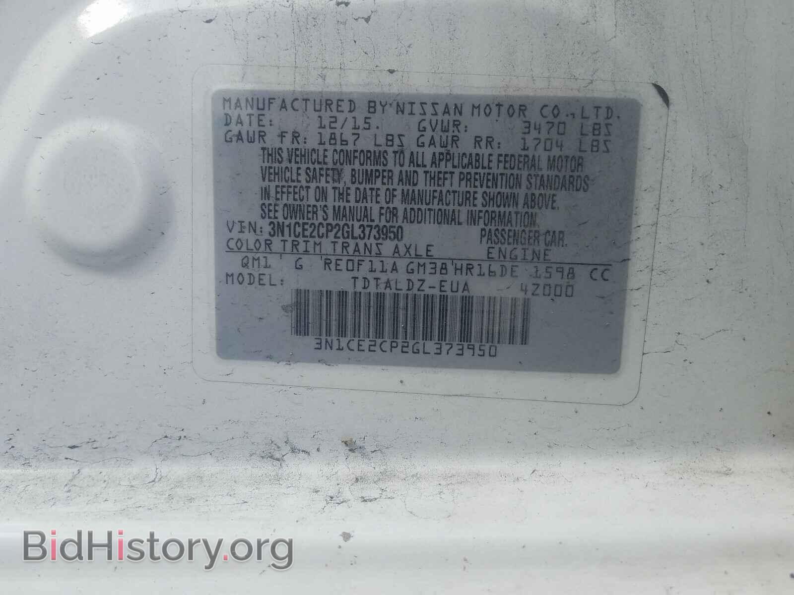 2016 NISSAN VERSA - VIN: 3N1CE2CP2GL373950 - Photo 10