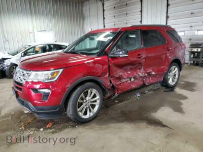 2018 Ford EXPLORER XLT, красный — VIN 1FM5K8D89JGC24094, Copart