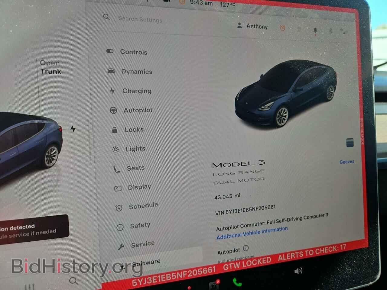 2022 TESLA MODEL 3 - VIN: 5YJ3E1EB5NF205661 - Фото 9