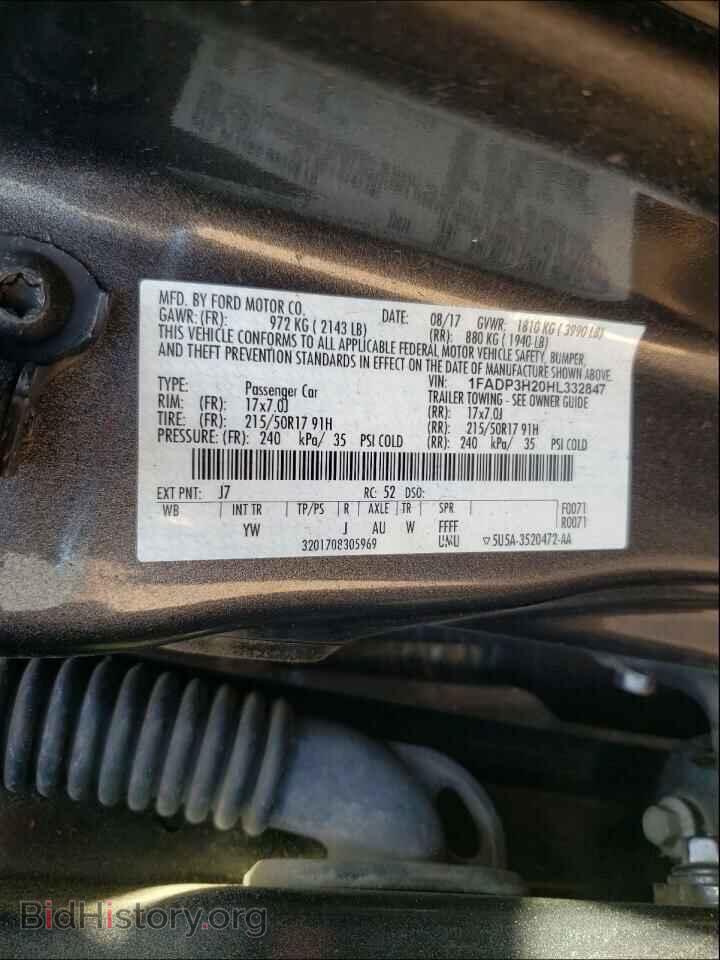 2017 FORD FOCUS - VIN: 1FADP3H20HL332847 - Фото 10