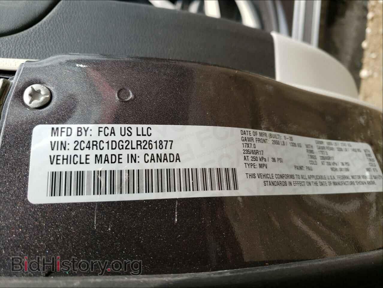 2020 CHRYSLER MINIVAN - VIN: 2C4RC1DG2LR261877 - Фото 10