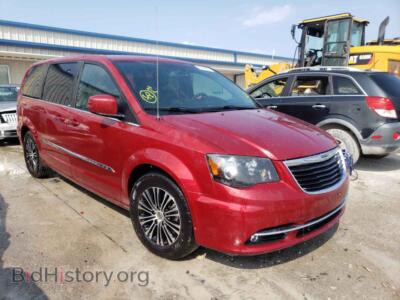 2014 Chrysler MINIVAN Town & COU, красный — VIN 2C4RC1HG9ER218831, Copart