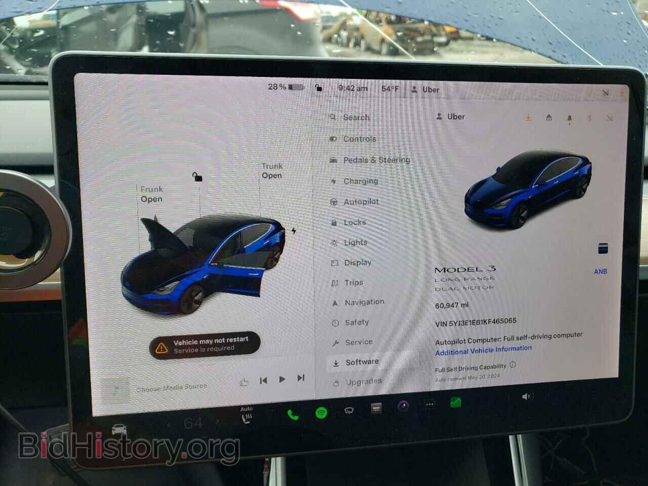 2019 TESLA MODEL 3 - VIN: 5YJ3E1EB1KF465065 - Фото 9