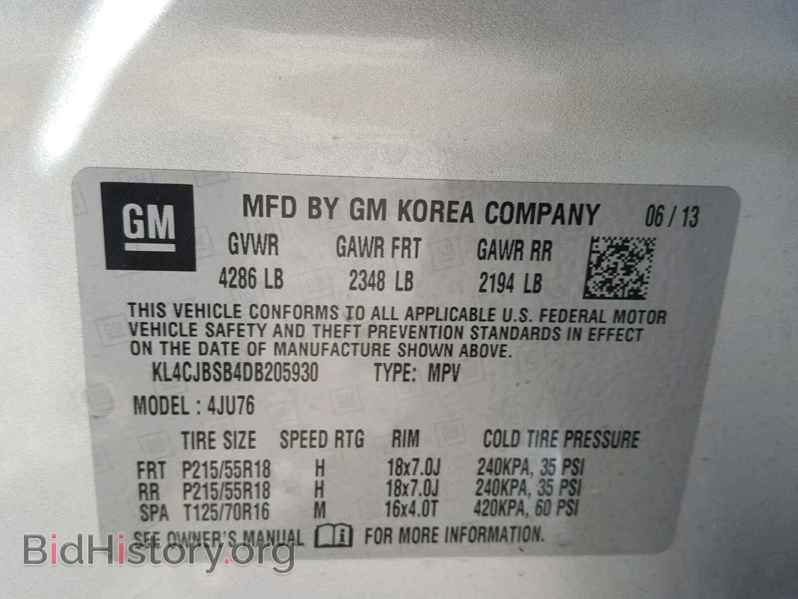2013 BUICK ENCORE CON - VIN: KL4CJBSB4DB205930 - Photo 10