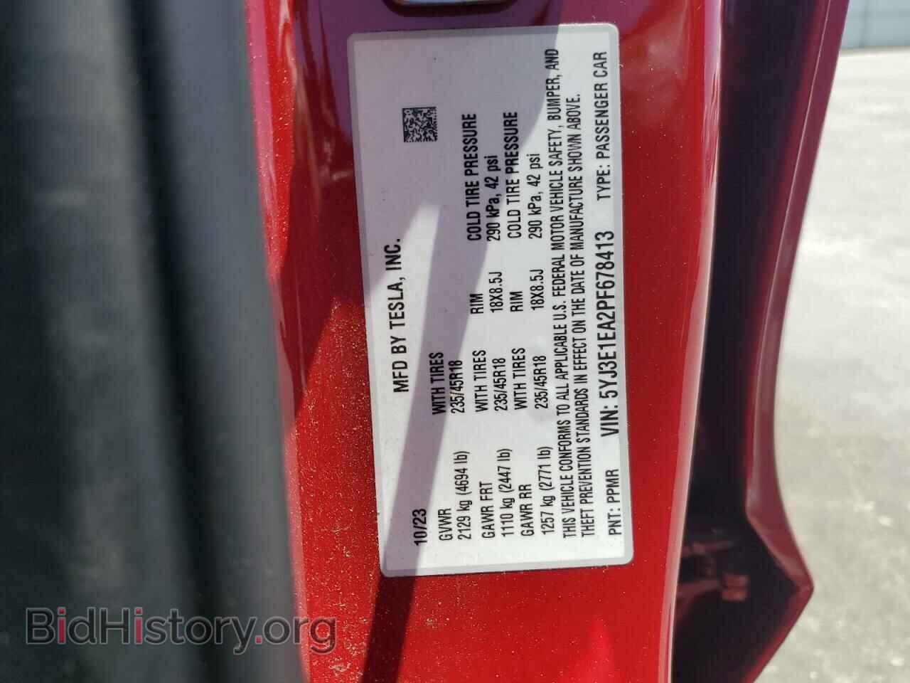 2023 TESLA MODEL 3 - VIN: 5YJ3E1EA2PF678413 - Фото 13
