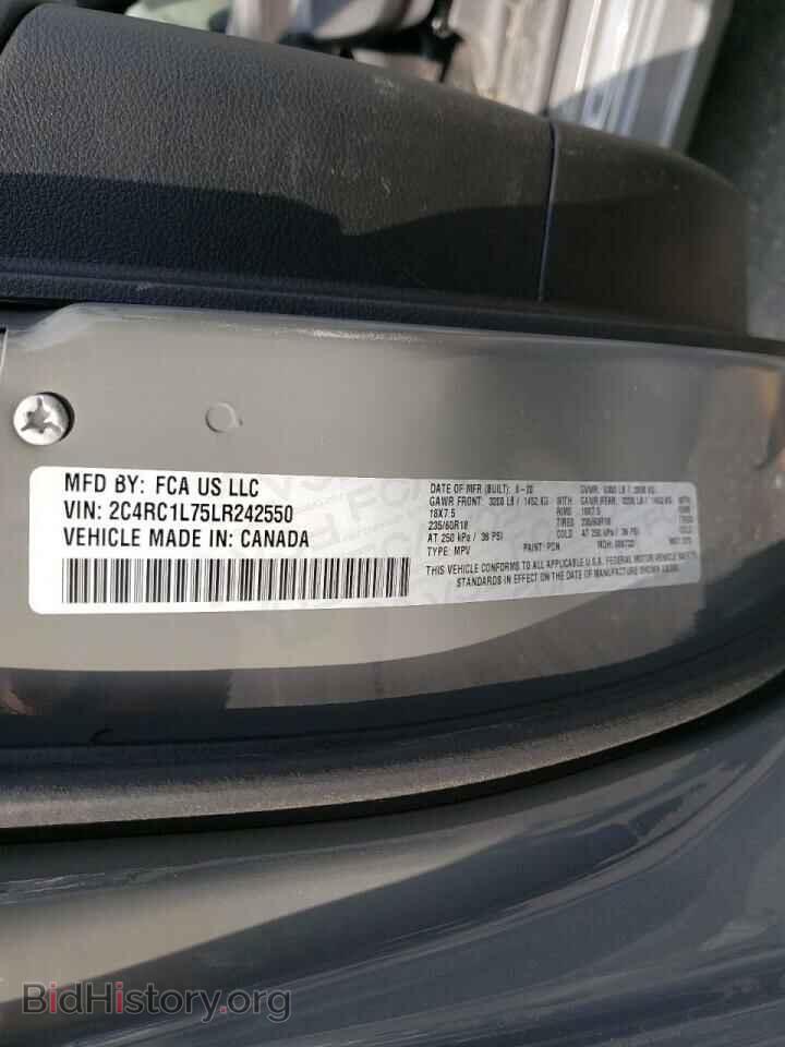 2020 CHRYSLER PACIFICA - VIN: 2C4RC1L75LR242550 - Фото 10