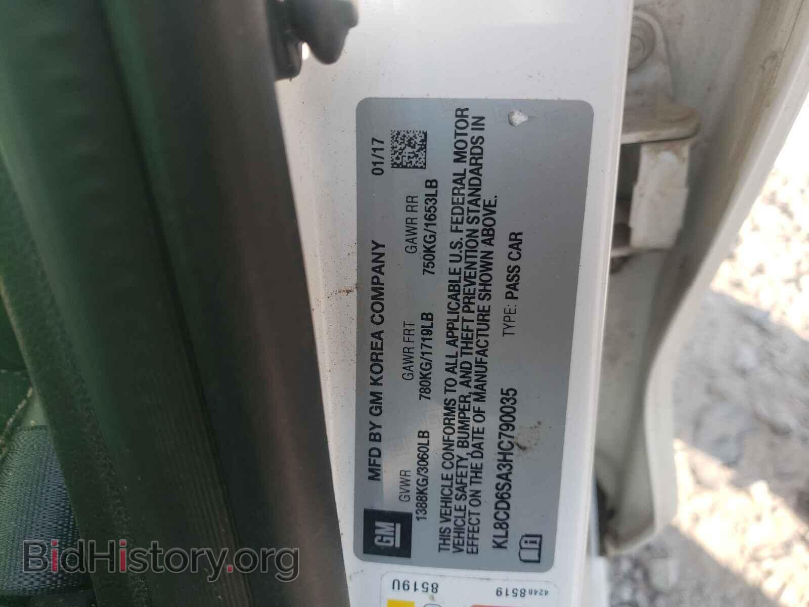 2017 CHEVROLET SPARK - VIN: KL8CD6SA3HC790035 - Фото 10