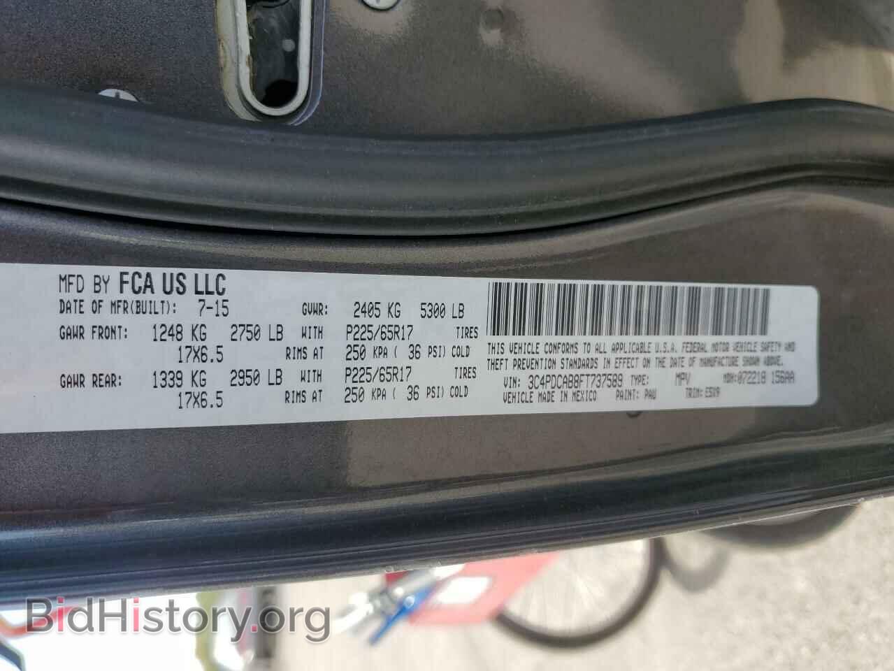 2015 DODGE JOURNEY - VIN: 3C4PDCAB8FT737589 - Photo 12