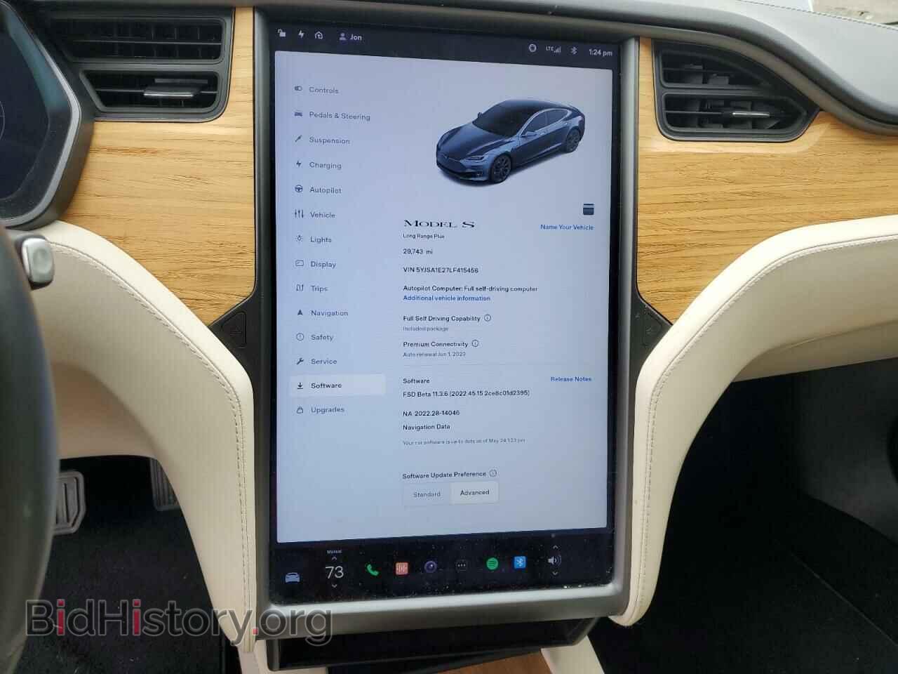 2020 TESLA MODEL S - VIN: 5YJSA1E27LF415456 - Фото 9