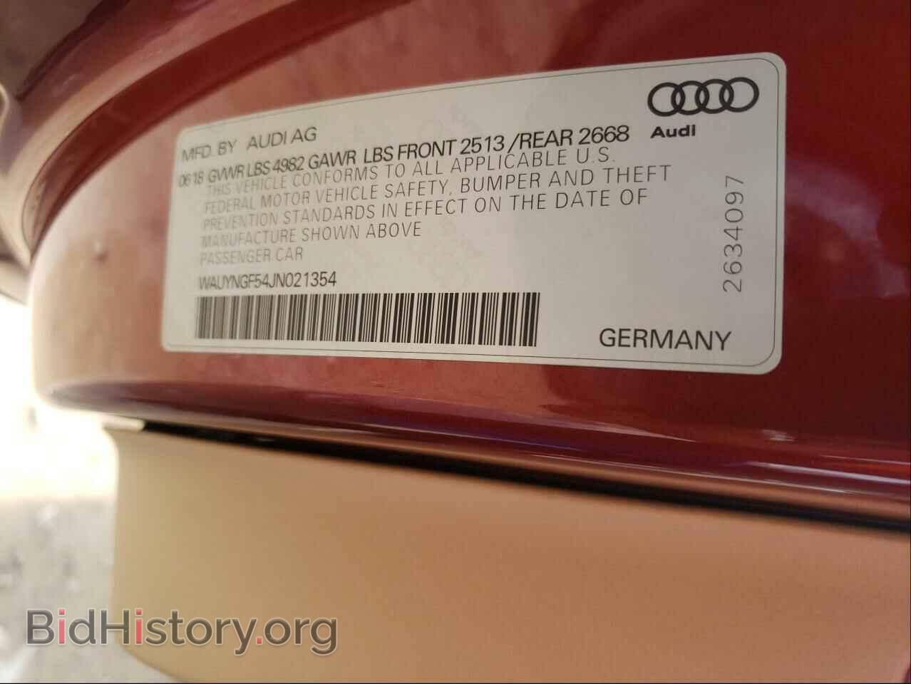 2018 AUDI A5 - VIN: WAUYNGF54JN021354 - Фото 6