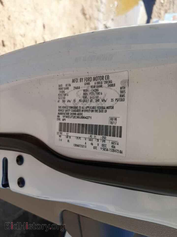 2006 FORD EXPLORER - VIN: 1FMEU72E36UB64271 - Фото 10