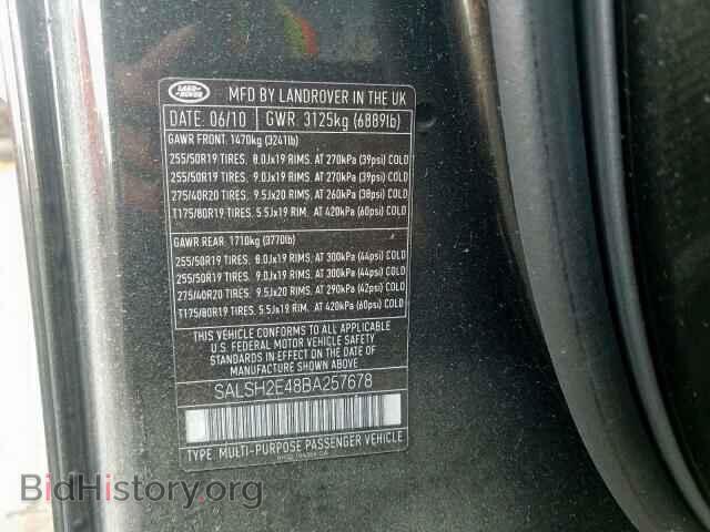 2011 LAND ROVER RANGE ROVE - VIN: SALSH2E48BA257678 - Фото 10