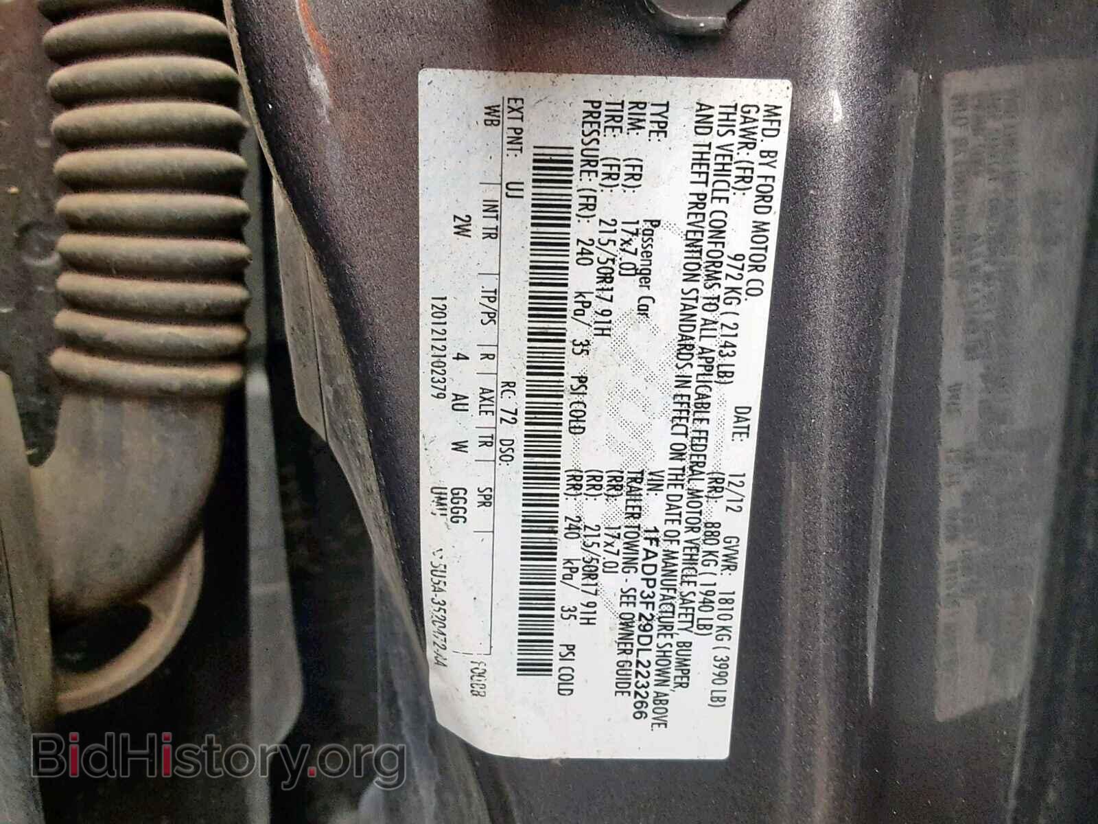 2013 FORD FOCUS - VIN: 1FADP3F29DL223266 - Фото 10