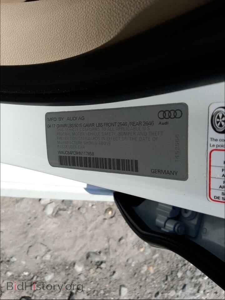 2017 AUDI A6 - VIN: WAUC8AFC9HN117858 - Фото 10
