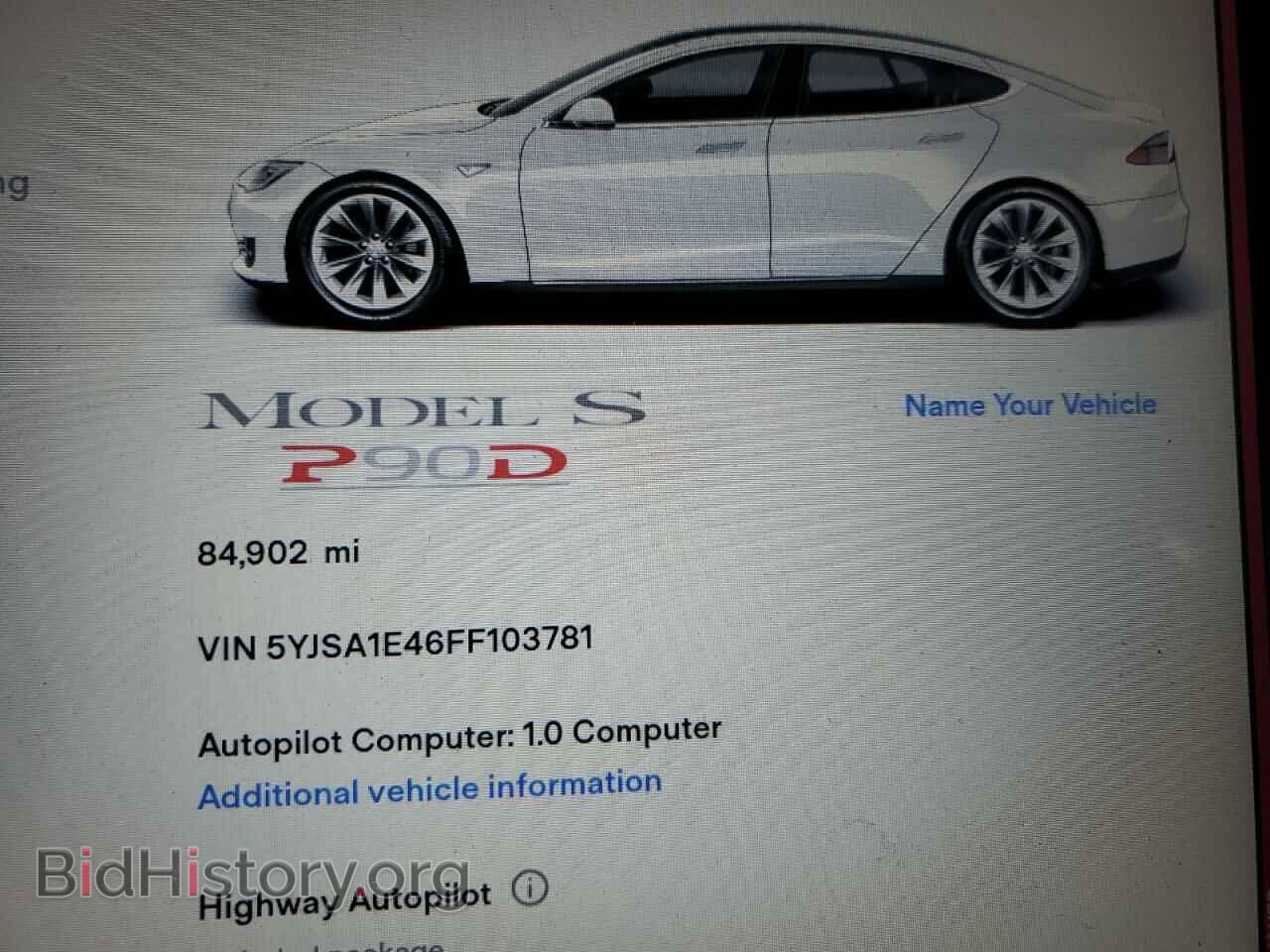 2015 TESLA MODEL S - VIN: 5YJSA1E46FF103781 - Photo 9