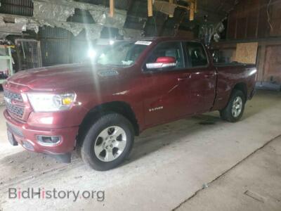2022 RAM 1500 Big Horn/Lone Star, burgundy — VIN 1C6RRFBG6NN365536, Copart