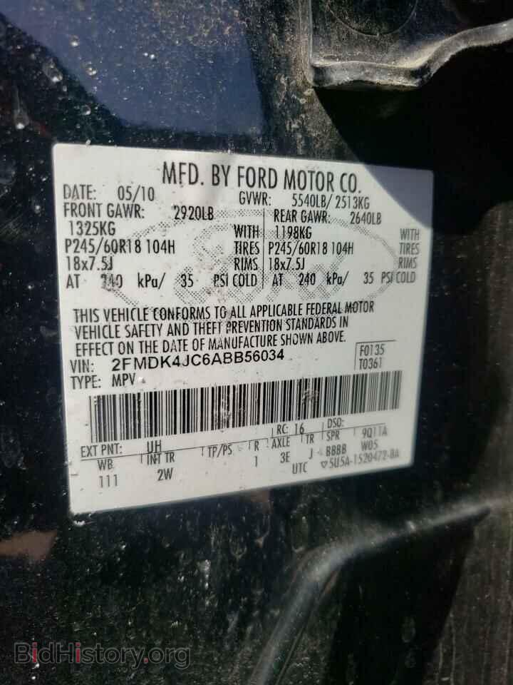 2010 FORD EDGE - VIN: 2FMDK4JC6ABB56034 - Фото 10