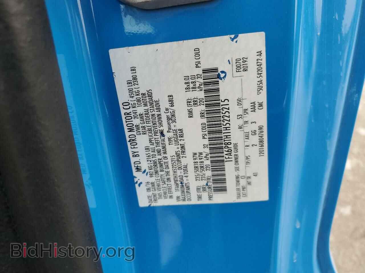 2017 FORD ALL Models - VIN: 1FA6P8TH1H5225215 - Фото 13