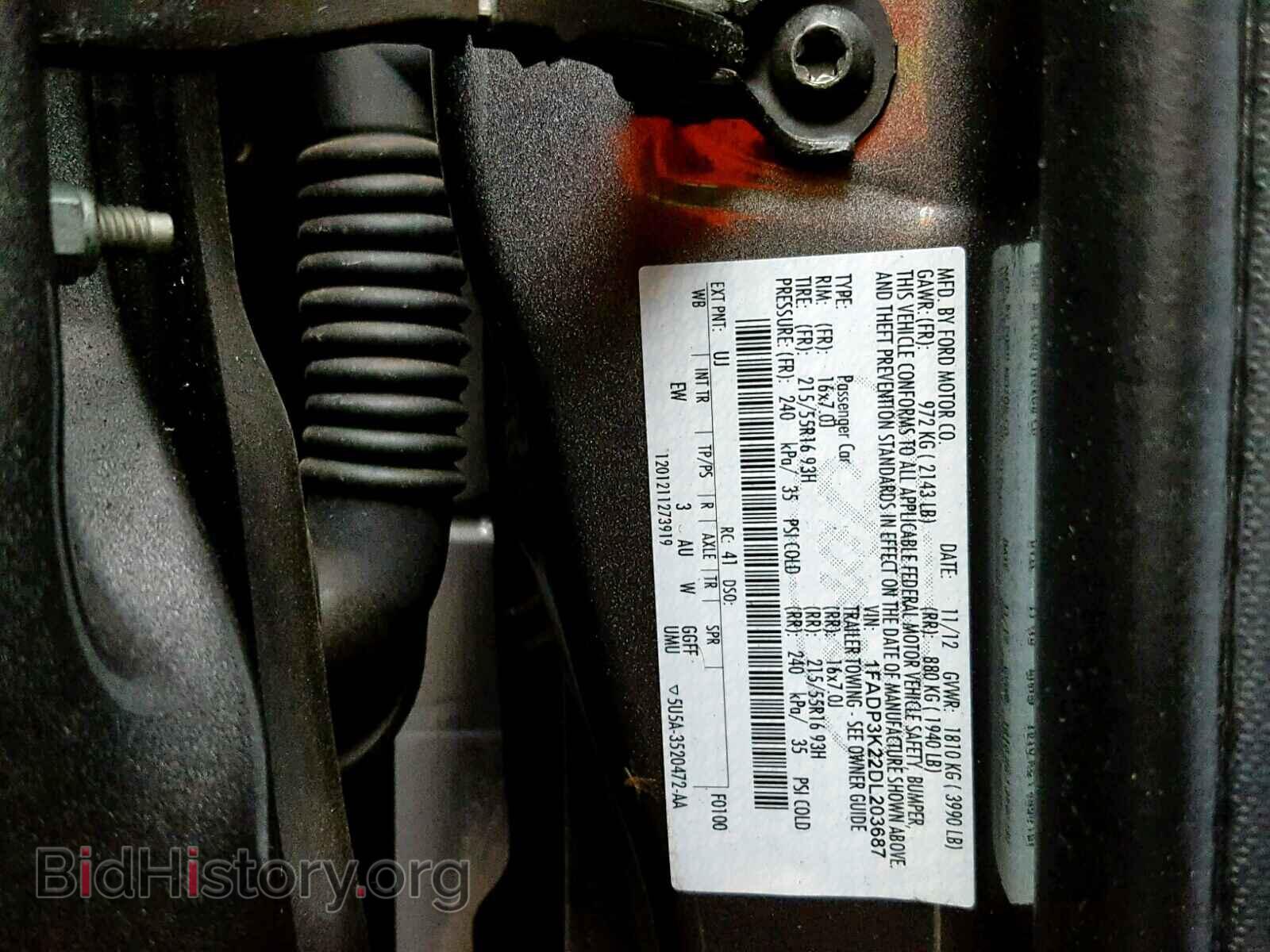 2013 FORD FOCUS - VIN: 1FADP3K22DL203687 - Photo 10