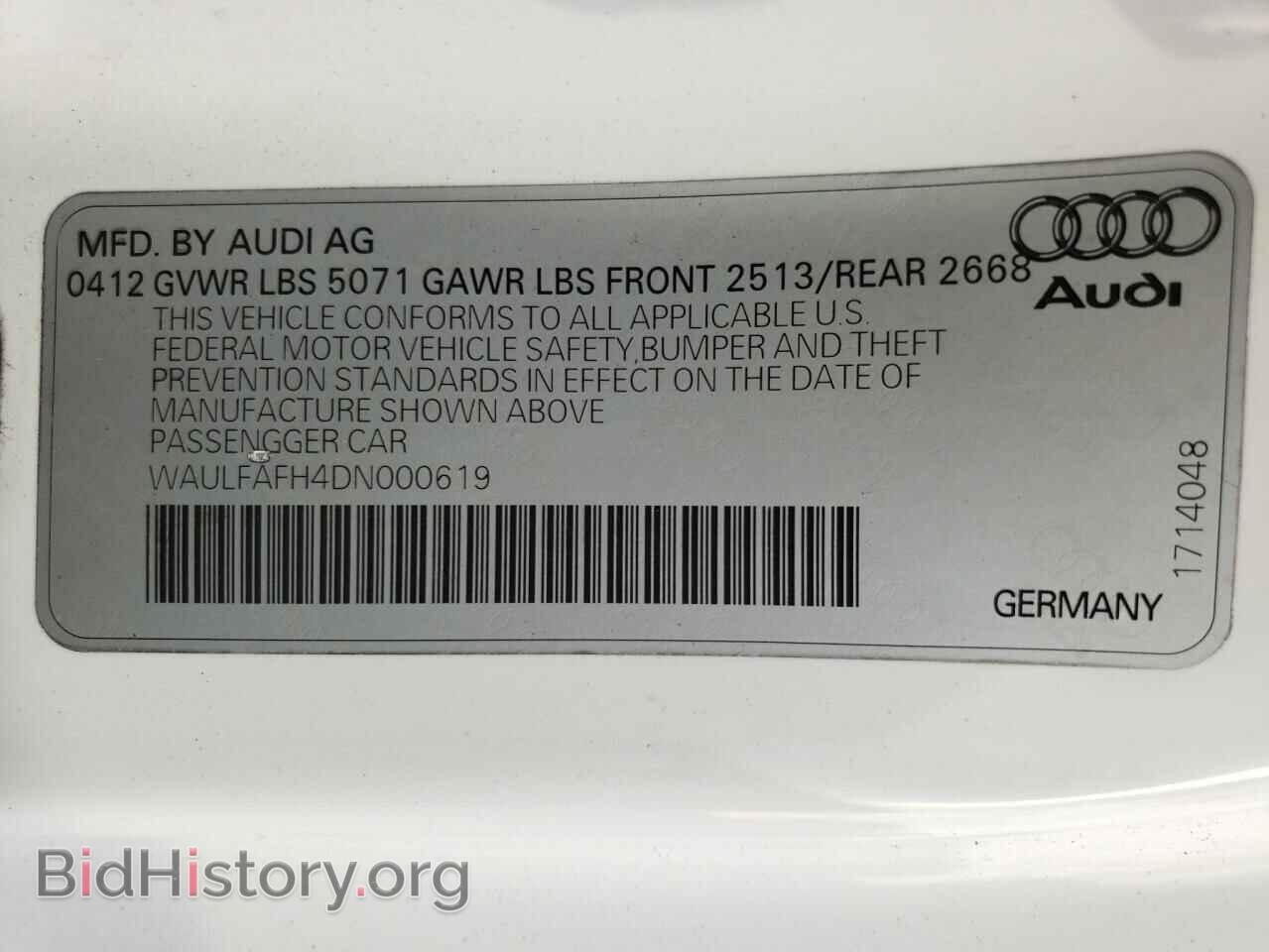 2013 AUDI A5 - VIN: WAULFAFH4DN000619 - Photo 10