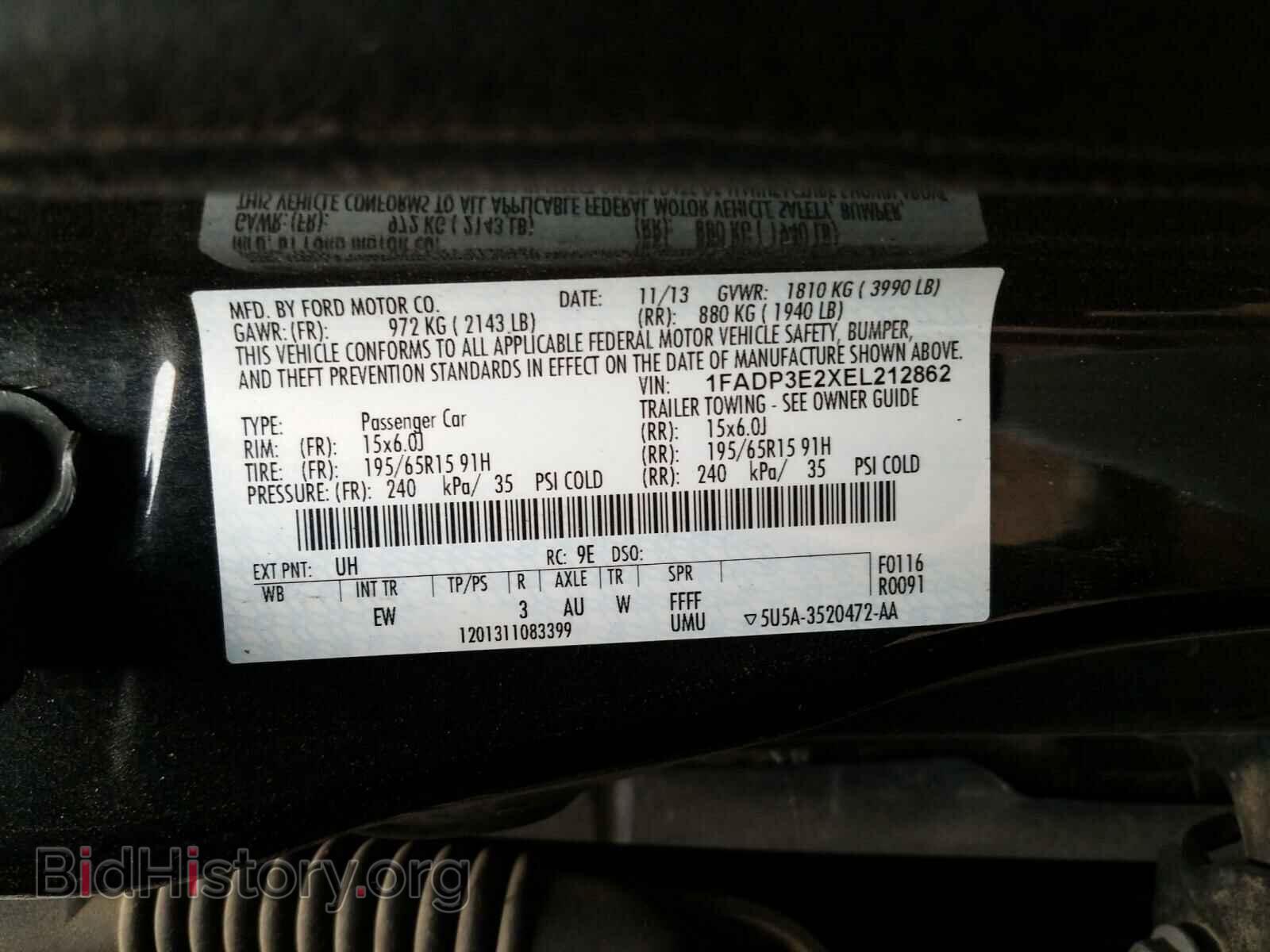 2014 FORD FOCUS - VIN: 1FADP3E2XEL212862 - Photo 10