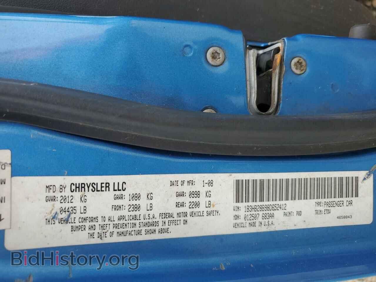 2008 DODGE CALIBER - VIN: 1B3HB28B98D652412 - Фото 12