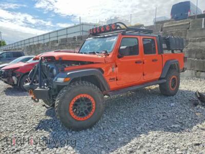 2020 Jeep GLADIATOR Sport, orange — VIN 1C6HJTAG4LL146523, Copart