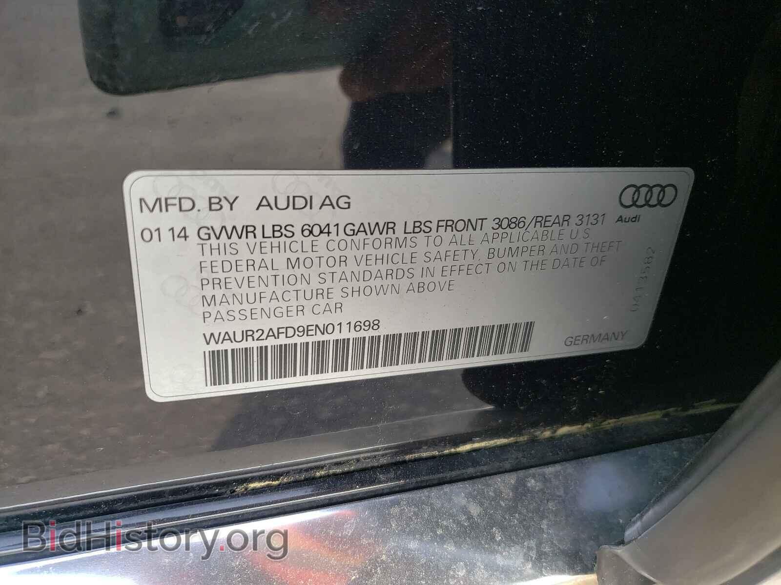 2014 AUDI A8 - VIN: WAUR2AFD9EN011698 - Фото 10