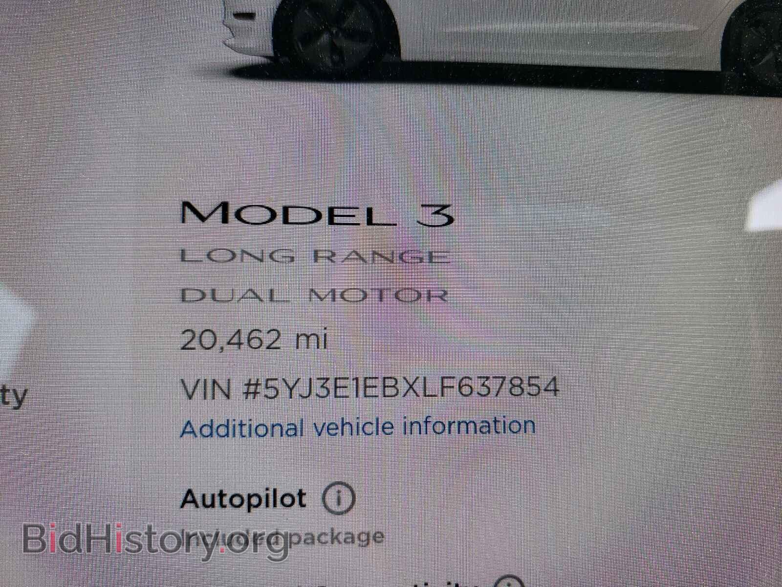 2020 TESLA MODEL 3 - VIN: 5YJ3E1EBXLF637854 - Фото 8