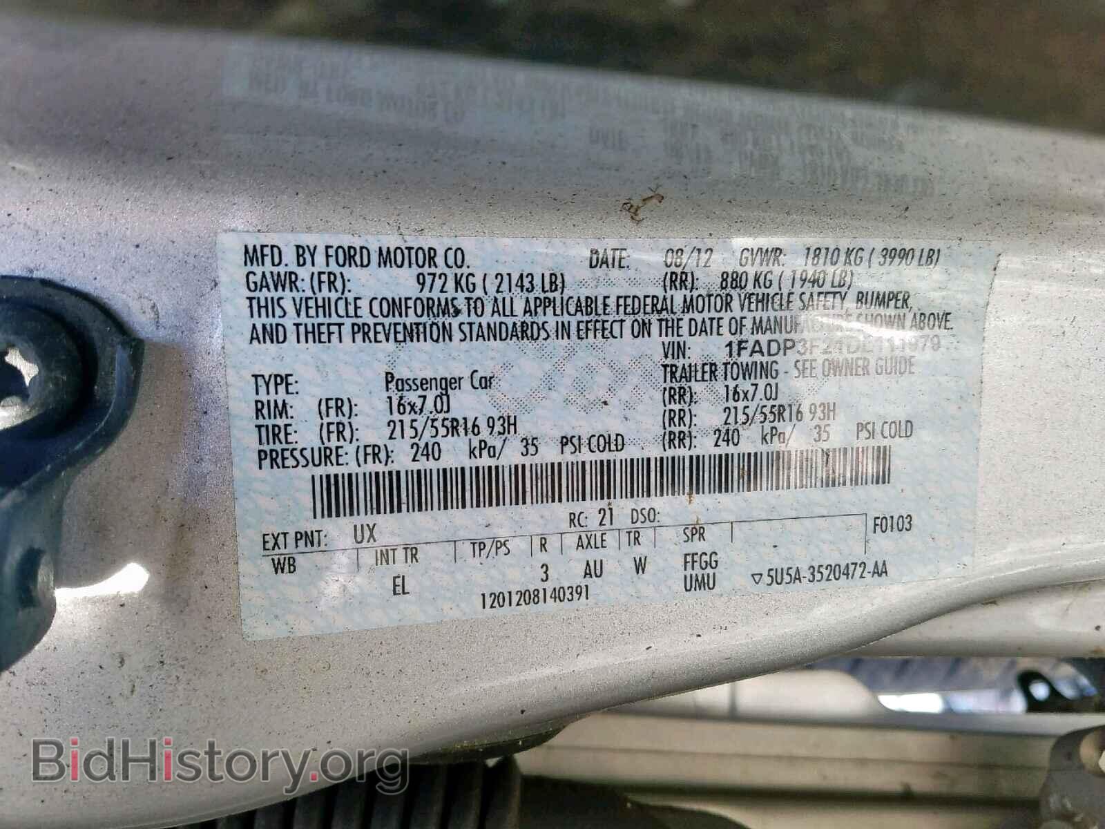 2013 FORD FOCUS SE - VIN: 1FADP3F21DL111979 - Фото 10