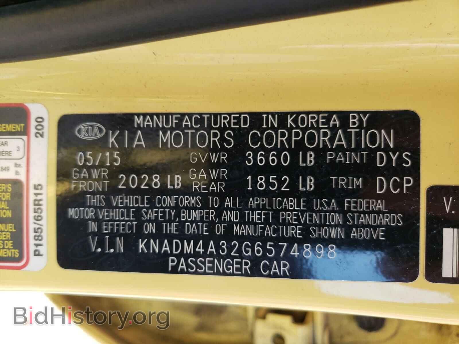 2016 KIA RIO - VIN: KNADM4A32G6574898 - Фото 10