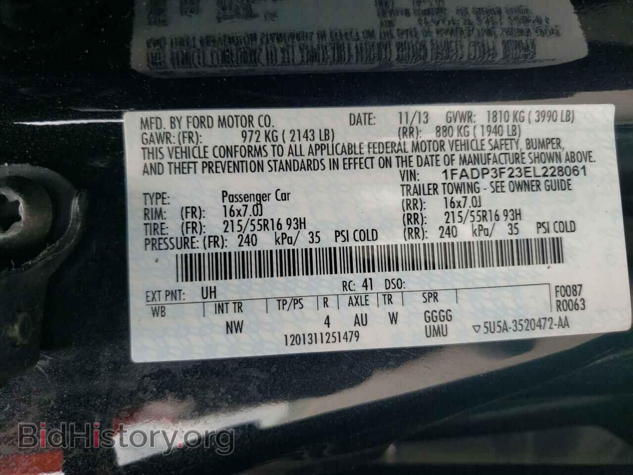 2014 FORD FOCUS - VIN: 1FADP3F23EL228061 - Photo 12