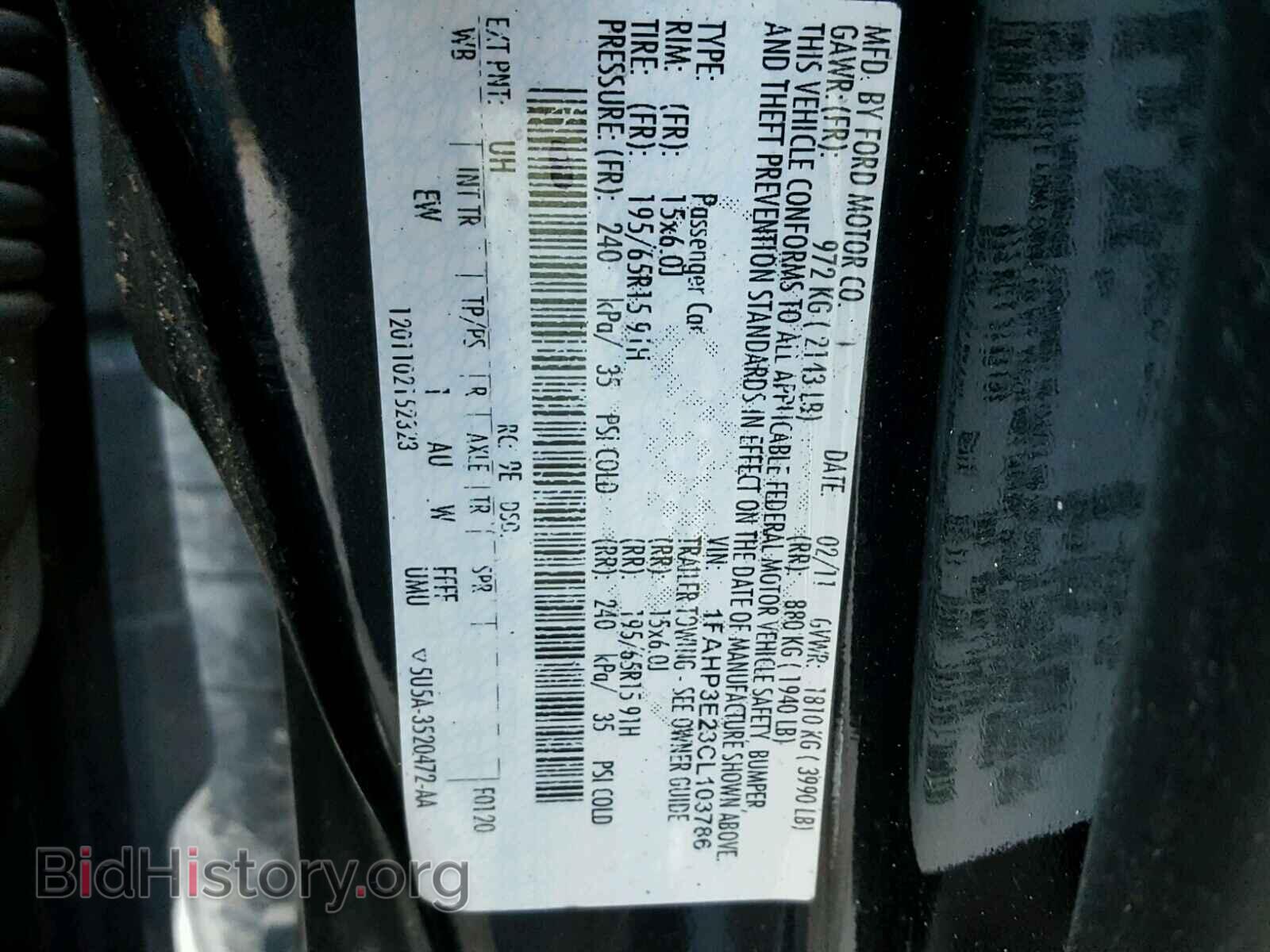 2012 FORD FOCUS - VIN: 1FAHP3E23CL103786 - Фото 10