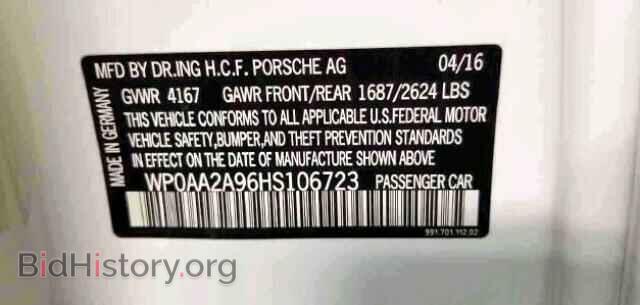 2017 PORSCHE 911 - VIN: WP0AA2A96HS106723 - Фото 9