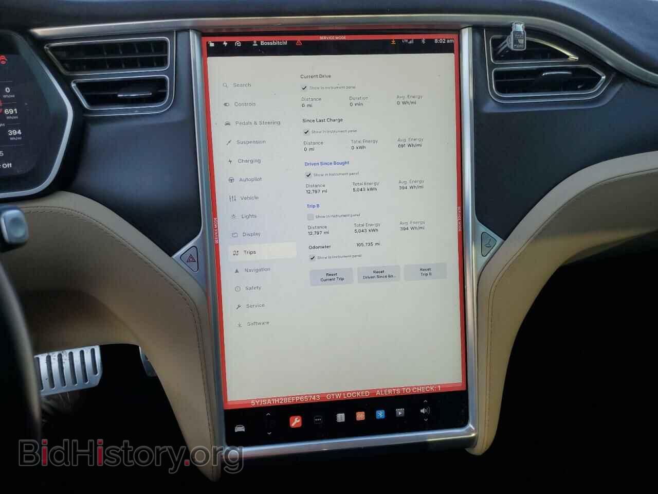2014 TESLA MODEL S - VIN: 5YJSA1H28EFP65743 - Фото 9