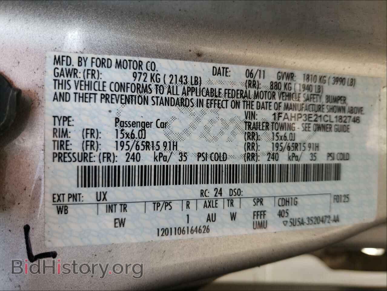 2012 FORD FOCUS - VIN: 1FAHP3E21CL182746 - Photo 10