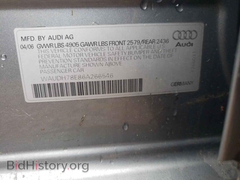 2006 Audi A4 (VIN WAUDH78E86A266546) — фото 10 из 10