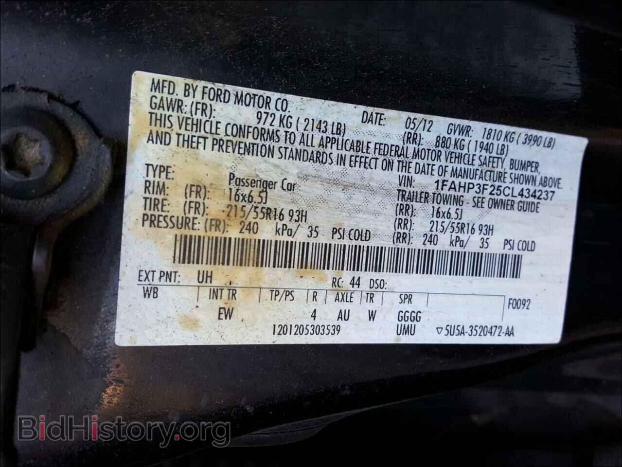 2012 FORD FOCUS - VIN: 1FAHP3F25CL434237 - Photo 10