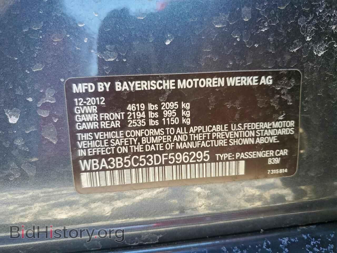2013 BMW 3 SERIES - VIN: WBA3B5C53DF596295 - Фото 12